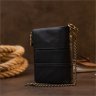 Невеликий чорний гаманець із натуральної шкіри з ланцюжком Vintage 2420437 - 7