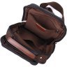 Черная мужская сумка-слинг через плечо из качественного текстиля Vintage 2422192 - 4