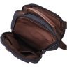 Черная мужская сумка-слинг через плечо из качественного текстиля Vintage 2422192 - 6