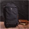 Черная мужская сумка-слинг через плечо из качественного текстиля Vintage 2422192 - 8