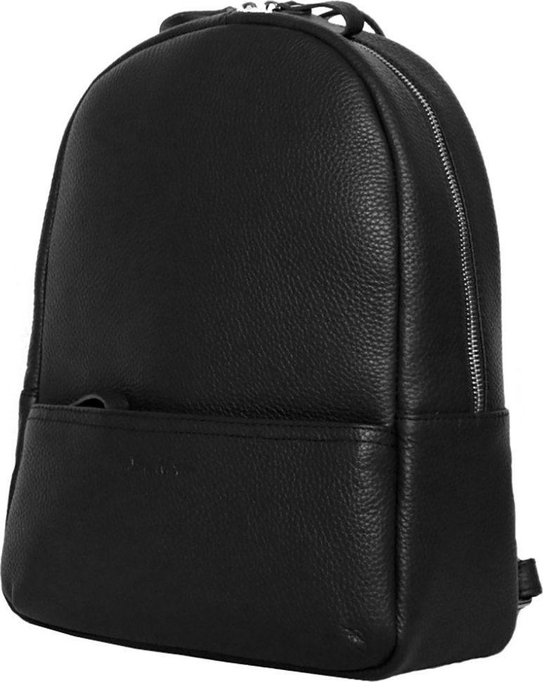 Маленький женский рюкзак черного цвета с зернистой фактурой Issa Hara (27099)