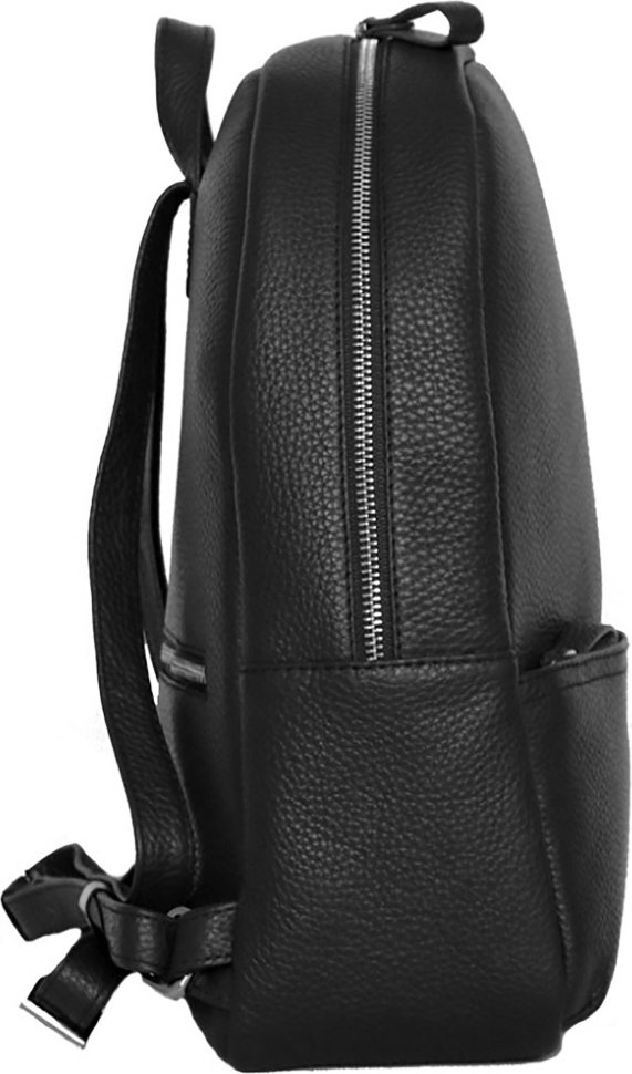Маленький женский рюкзак черного цвета с зернистой фактурой Issa Hara (27099)