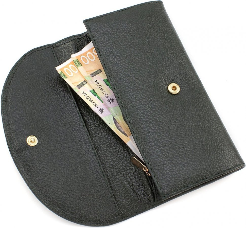 Темно-зелений жіночий гаманець великого розміру Tony Bellucci (12477)