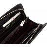 Шкіряний гаманець-клатч у чорному кольорі на зап'ясті KARYA (19609) - 8