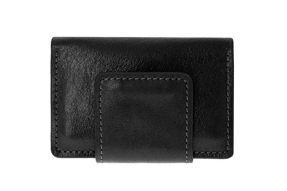 Черная карманная визитница из натуральной кожи Grande Pelle (15462) modnotak фото №7