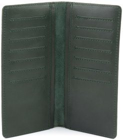Купюрник із натуральної шкіри темно-зеленого кольору ST Leather 69788