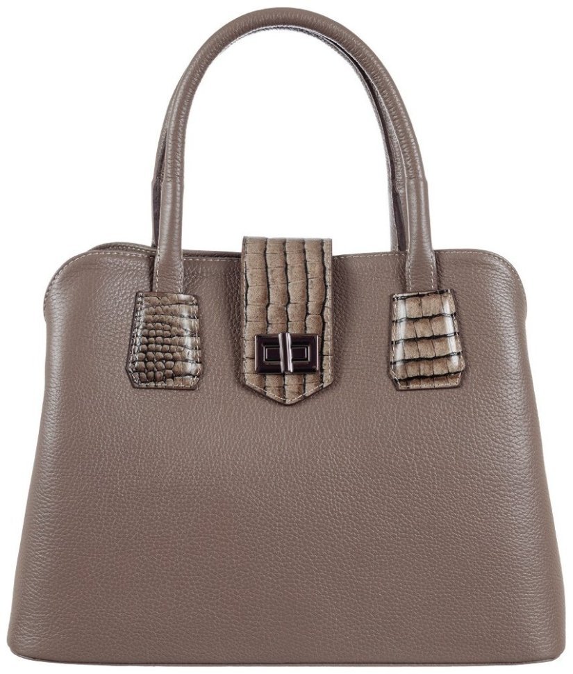 Большая женская кожаная сумка бежевого цвета с двумя ручками Desisan 80289 фото №1 Большая женская кожаная сумка бежевого цвета с двумя ручками Desisan 80289 modnotak фото №1
