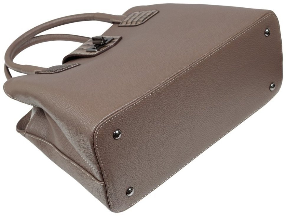 Большая женская кожаная сумка бежевого цвета с двумя ручками Desisan 80289 фото №5 Большая женская кожаная сумка бежевого цвета с двумя ручками Desisan 80289 modnotak фото №5