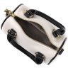 Шкіряна жіноча сумка молочного кольору з двома короткими ручками Vintage 2422352 - 4