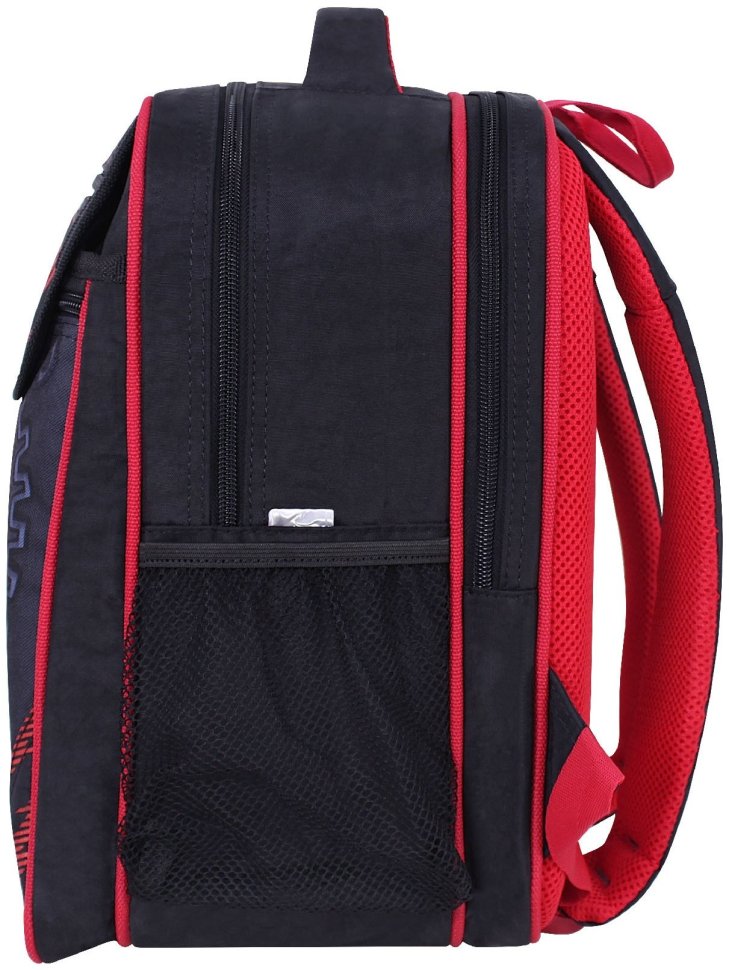 Школьный рюкзак для мальчиков черного цвета с принтом тигра на байке Bagland 111189 modnotak фото №2