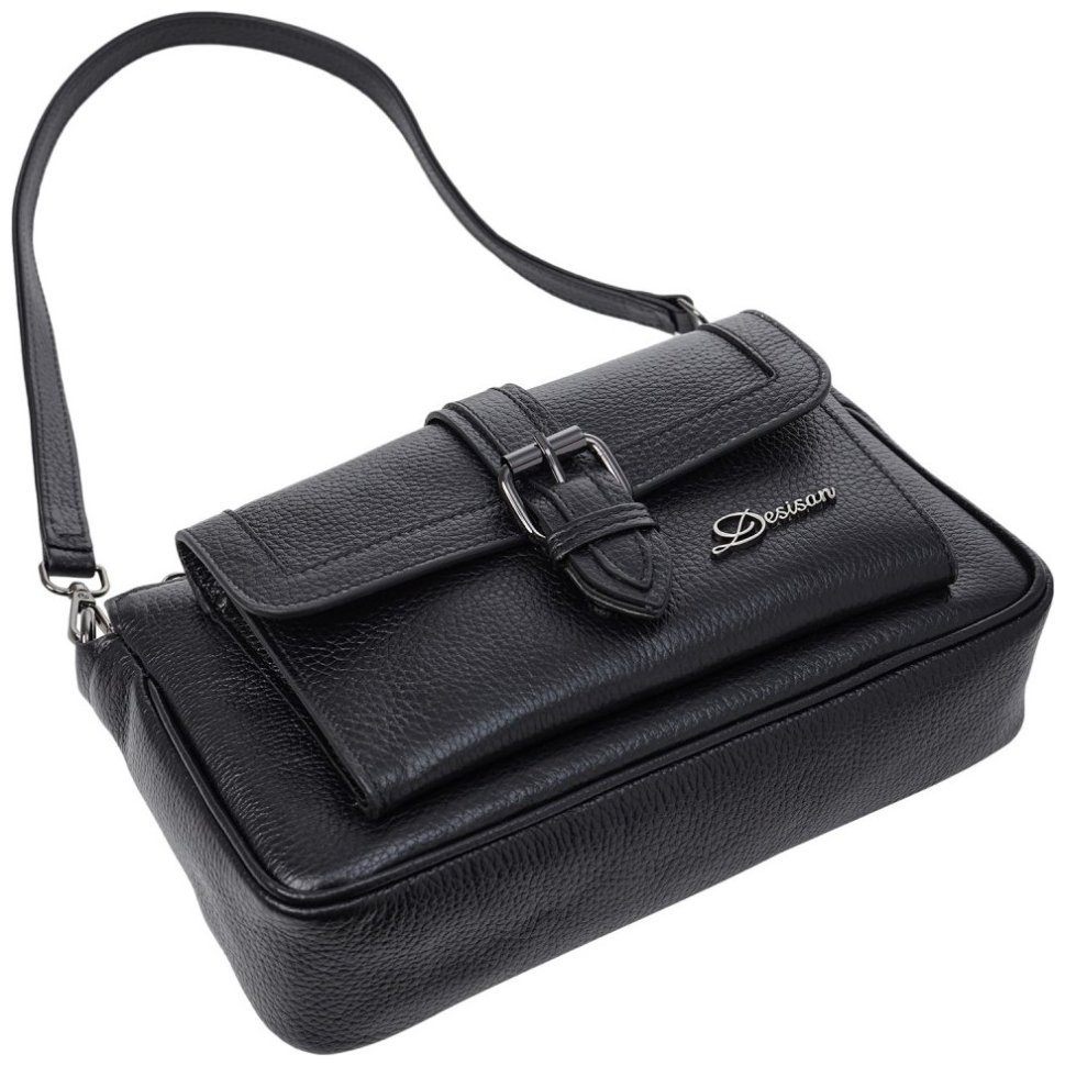 Компактная женская сумка из натуральной зернистой кожи Desisan 81189 modnotak фото №5