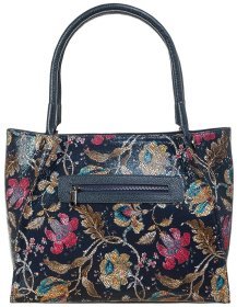 Вместительная женская сумка из натуральной кожи с принтом в виде цветов Desisan 81289