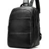 Класичний чорний рюкзак з натуральної фактурної шкіри VINTAGE STYLE (14696) - 2