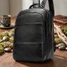 Классический черный рюкзак из натуральной фактурной кожи VINTAGE STYLE (14696) modnotak фото - 9