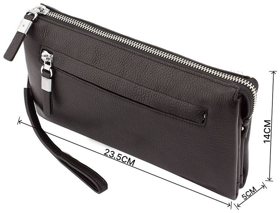 Барсетка чоловіча шкіряна на блискавки Marco Coverna (10472) modnotak фото №3