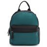 Женский текстильный рюкзак-сумка среднего размера в зелено-черном цвете Monsen 71789 - 1