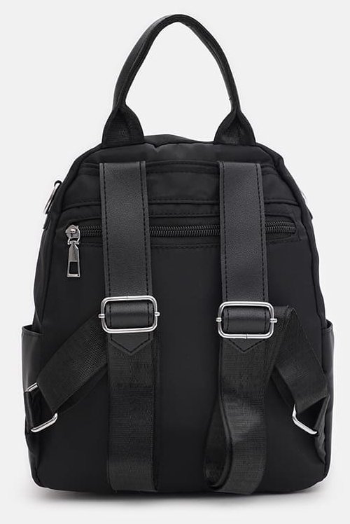 Женский текстильный рюкзак-сумка среднего размера в зелено-черном цвете Monsen 71789