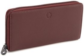 Жіночий гаманець з натуральної шкіри вишнево-червоного кольору Yoshi Baxter Cherry Red (Великобританія) 91789