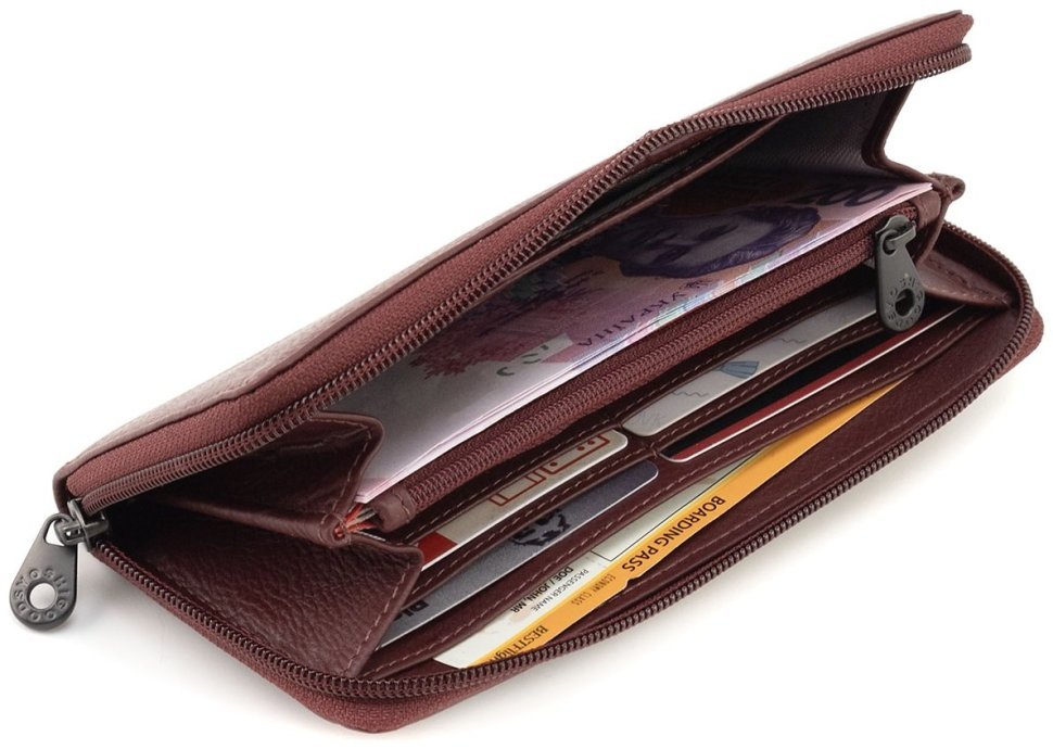 Жіночий гаманець з натуральної шкіри вишнево-червоного кольору Yoshi Baxter Cherry Red (Великобританія) 91789 фото №6 Жіночий гаманець з натуральної шкіри вишнево-червоного кольору Yoshi Baxter Cherry Red (Великобританія) 91789 modnotak фото №6