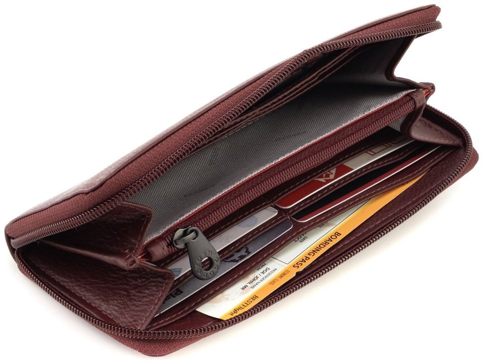 Жіночий гаманець з натуральної шкіри вишнево-червоного кольору Yoshi Baxter Cherry Red (Великобританія) 91789 фото №7 Жіночий гаманець з натуральної шкіри вишнево-червоного кольору Yoshi Baxter Cherry Red (Великобританія) 91789 modnotak фото №7