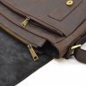 Большая коричневая мужская сумка-мессенджер из натуральной кожи винтажного стиля TARWA (19945) - 6