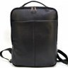 Городской кожаный мужской рюкзак черного цвета TARWA (19789) - 2