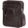 Містка чоловіча сумка планшет із фактурної шкіри коричневого кольору Vip Collection 102489 modnotak фото - 1