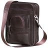 Містка чоловіча сумка планшет із фактурної шкіри коричневого кольору Vip Collection 102489 modnotak фото - 2