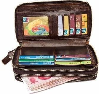 Вместительный мужской кожаный клатч на два отделения  VINTAGE STYLE (14908) modnotak фото №4