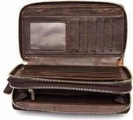 Вместительный мужской кожаный клатч на два отделения  VINTAGE STYLE (14908) modnotak фото №5