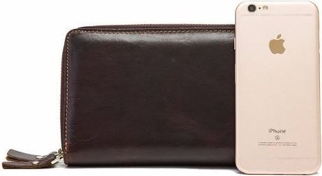 Вместительный мужской кожаный клатч на два отделения  VINTAGE STYLE (14908) modnotak фото №6