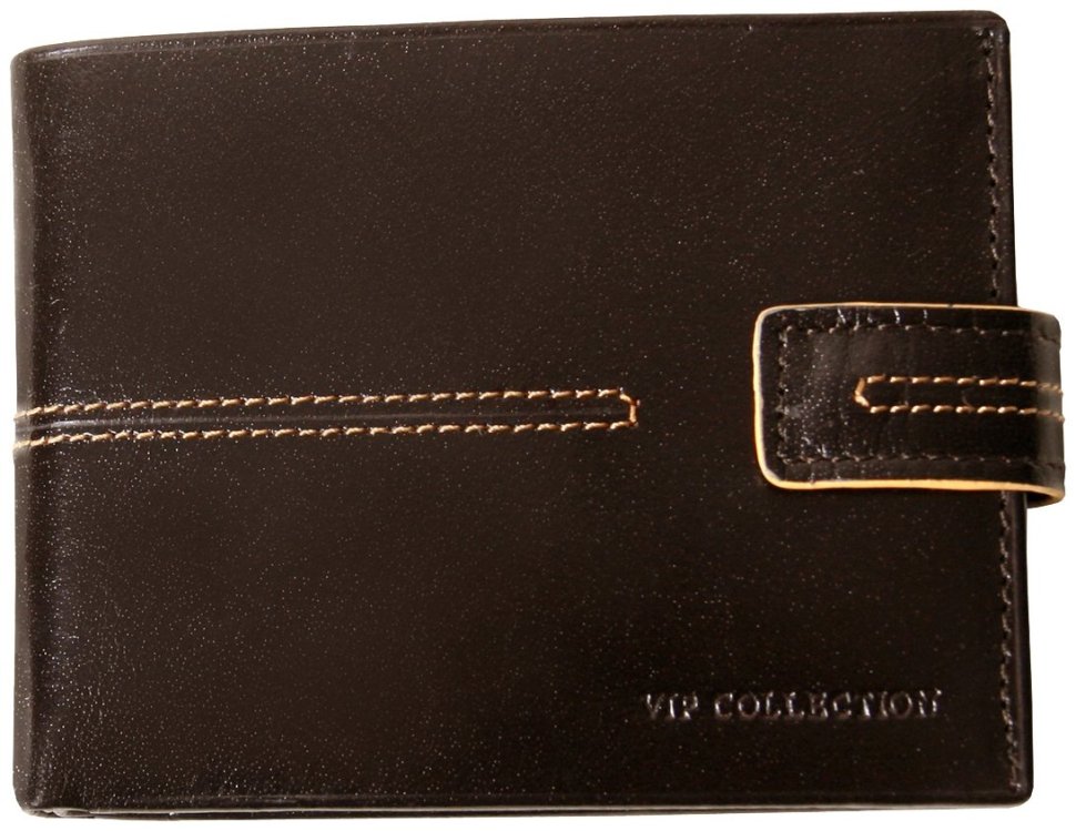 Чоловічий горизонтальний гаманець London із натуральної шкіри Vip Collection 102589 (коричневий) modnotak фото №1