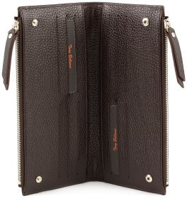 Длинный кожаный кошелек с карманами на молнии Tony Bellucci (10537)