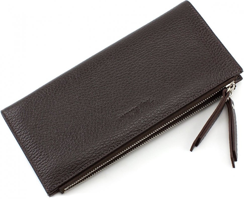 Довгий шкіряний гаманець з кишенями на блискавці Tony Bellucci (10537)