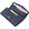 Жіночий шкіряний гаманець синього кольору з асиметричним клапаном CANPELLINI (2421725) - 3