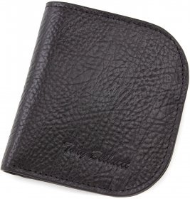 Оригінальна портмоне чорного кольору з фактурної шкіри Tony Bellucci (10624)