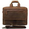 Коричневый мужской портфель из матовой кожи в ретро стиле Tiding Bag (15831) фото №2 Коричневый мужской портфель из матовой кожи в ретро стиле Tiding Bag (15831) modnotak фото - 2