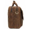 Коричневый мужской портфель из матовой кожи в ретро стиле Tiding Bag (15831) - 3