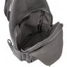 Вертикальная мужская сумка-слинг через плечо из натуральной кожи черного цвета Tiding Bag (15870) - 4