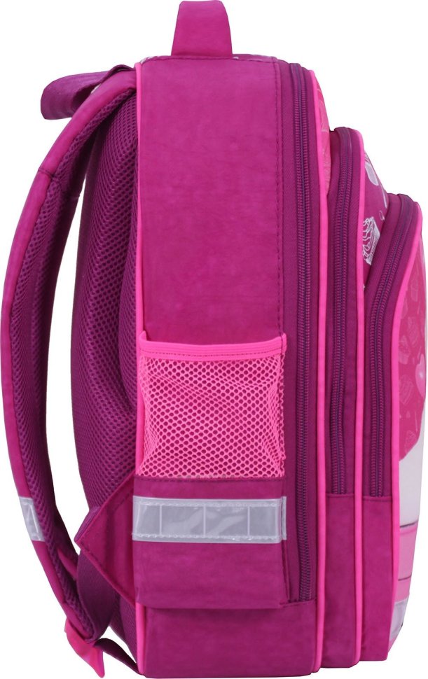 Школьный рюкзак для девочек из текстиля в малиновом цвете Bagland (53689)