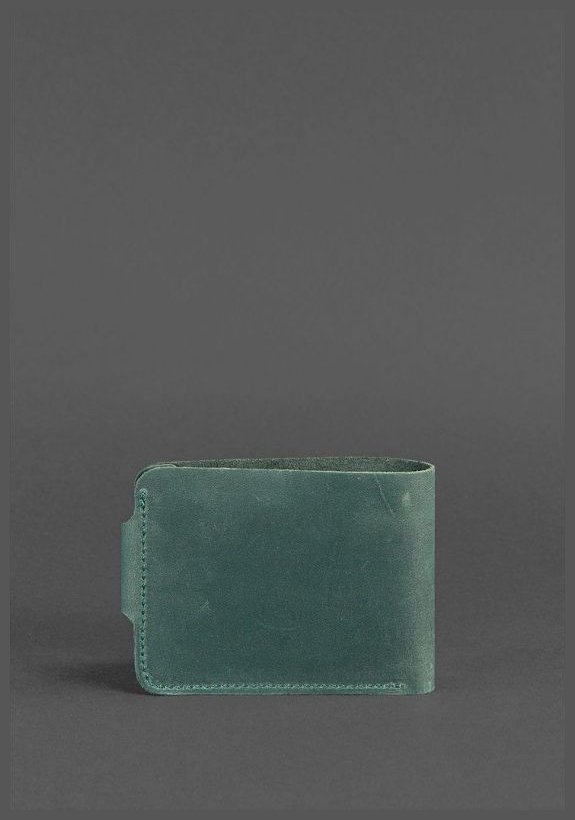 Зеленое портмоне из натуральной кожи в стиле винтаж BlankNote (12569)