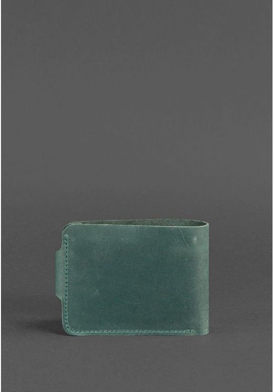 Зеленое портмоне из натуральной кожи в стиле винтаж BlankNote (12569)
