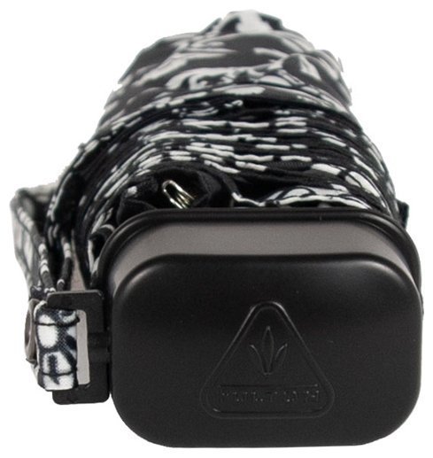 Зонт женский Fulton Miniflat-2 L340 Wallpaper (Механика, складной, черного цвета с цветочным принтом) 93789 modnotak фото №8