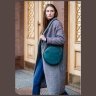 Круглая сумка-рюкзак из натуральной зеленой кожи BlankNote Maxi (12737) - 8