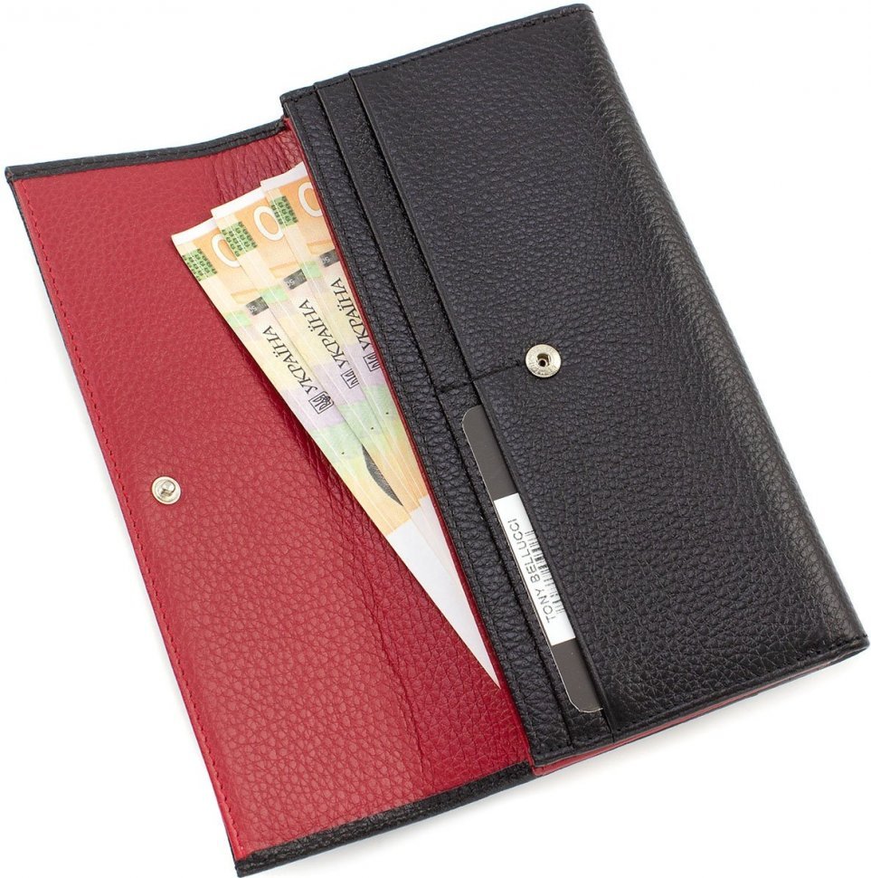 Різнобарвний гаманець з натуральної шкіри з двома відділами Tony Bellucci (10815)