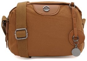 Текстильна кросбоді сумка через плече для жінок Monsen 104489 коричневого кольору