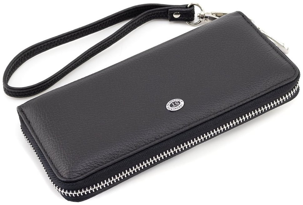 Кошелек на молнии черного цвета ST Leather (17270) modnotak фото №5