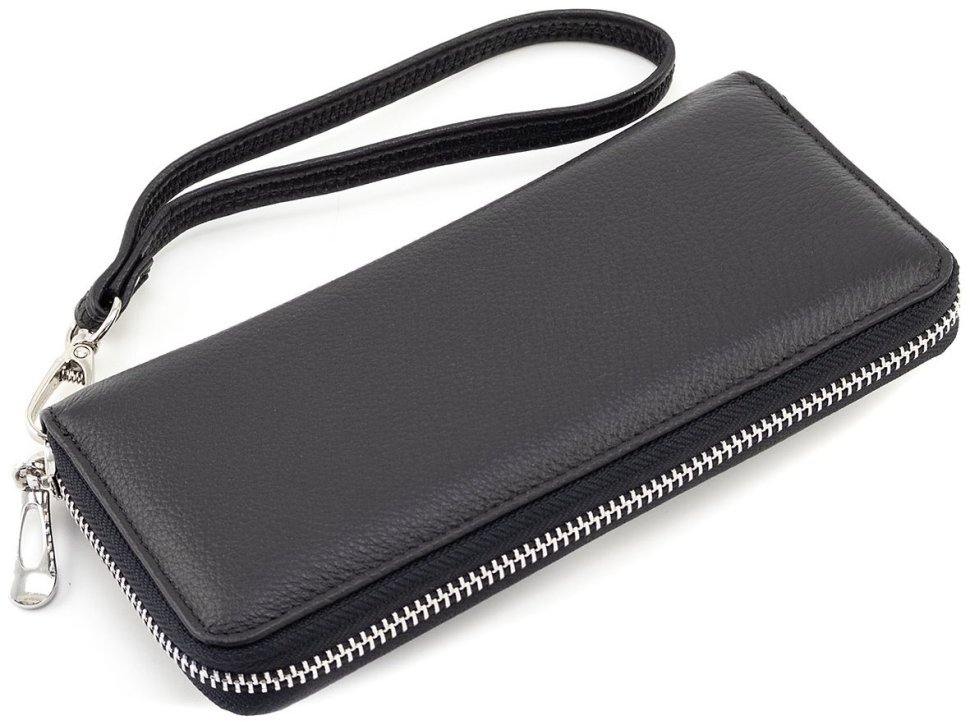 Кошелек на молнии черного цвета ST Leather (17270) modnotak фото №6