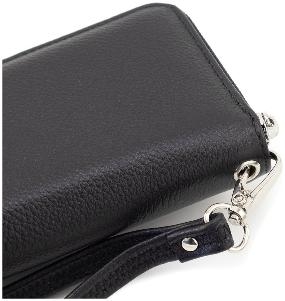 Кошелек на молнии черного цвета ST Leather (17270) modnotak фото №8