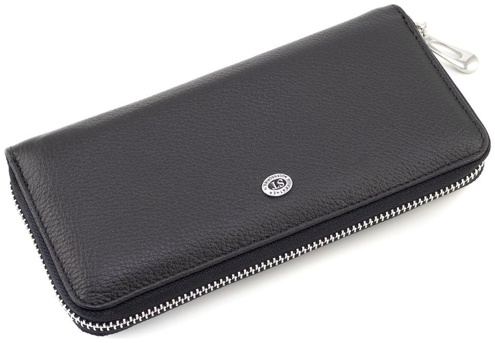 Кошелек на молнии черного цвета ST Leather (17270) modnotak фото №7